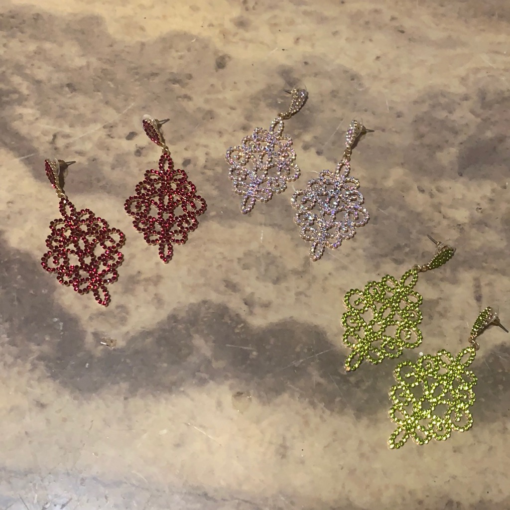 New Crystal Chandelier Post Earrings